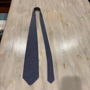 100% Silk Navy Brooks Brothers 346 Neck Tie small dots a floral pattern